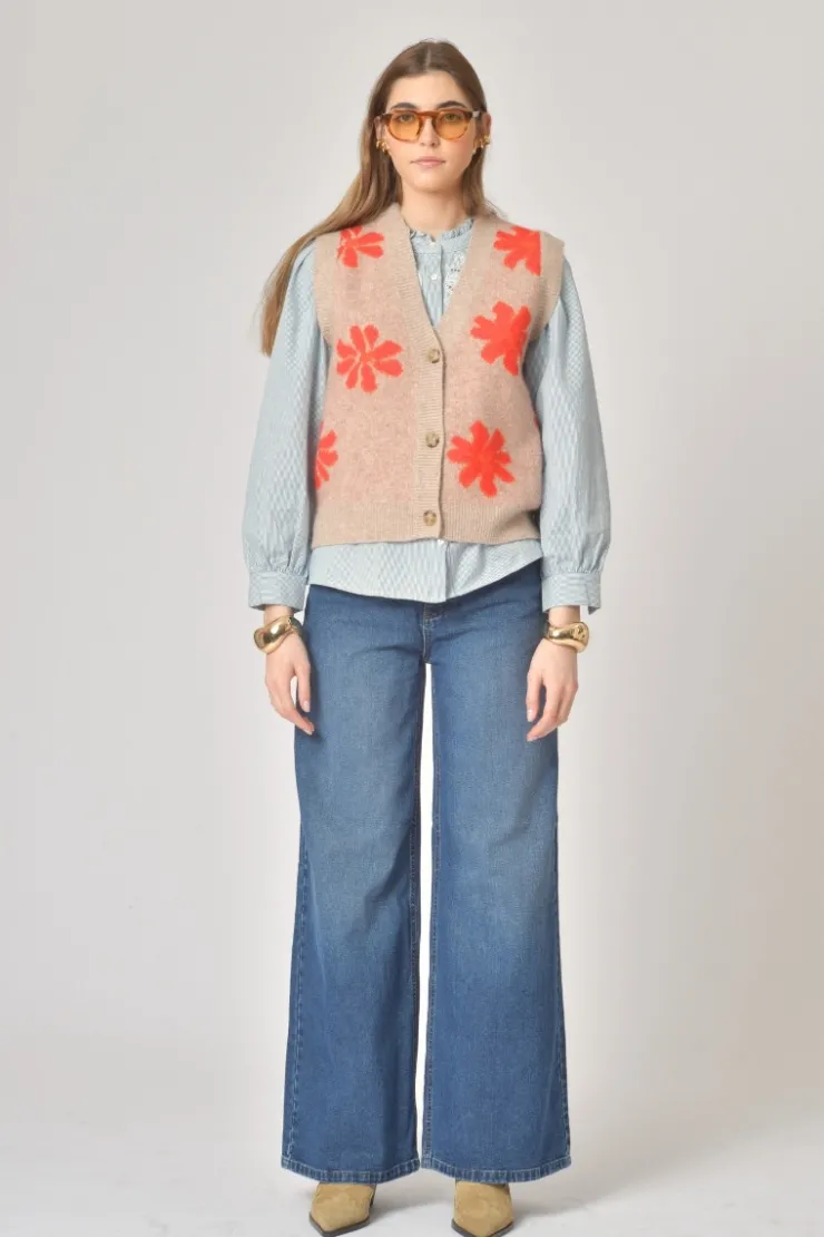 Orfeo Paris Gilet Florine Rouge> Pulls & Cardigans