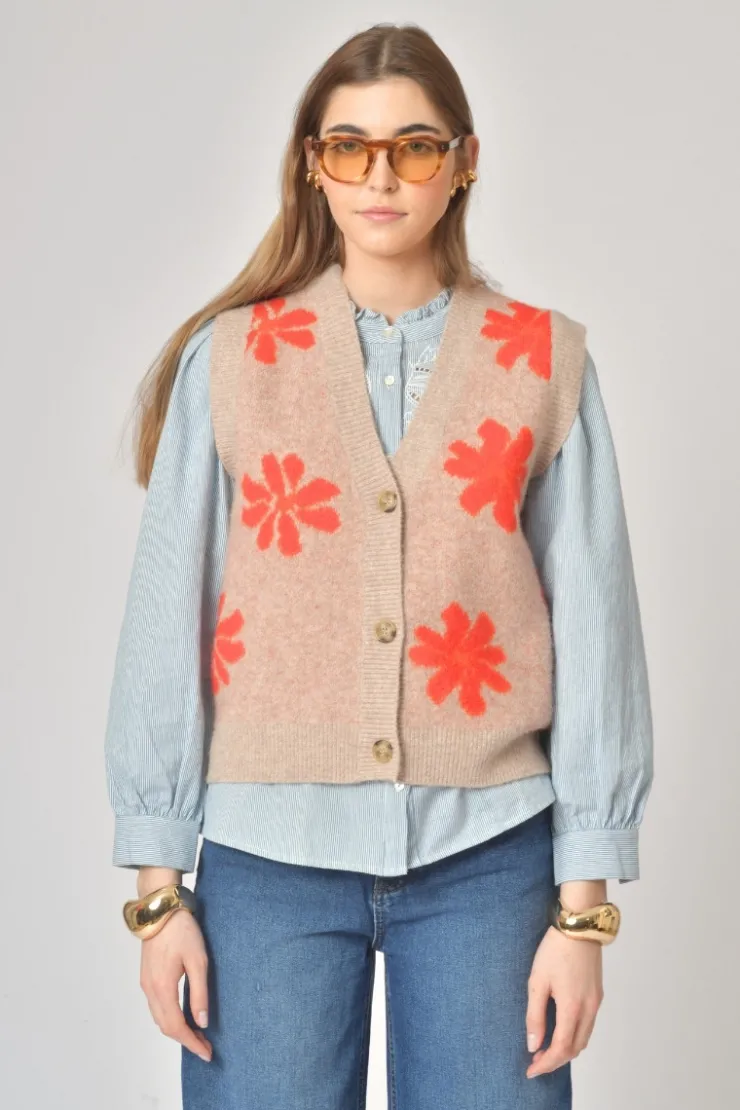 Orfeo Paris Gilet Florine Rouge> Pulls & Cardigans