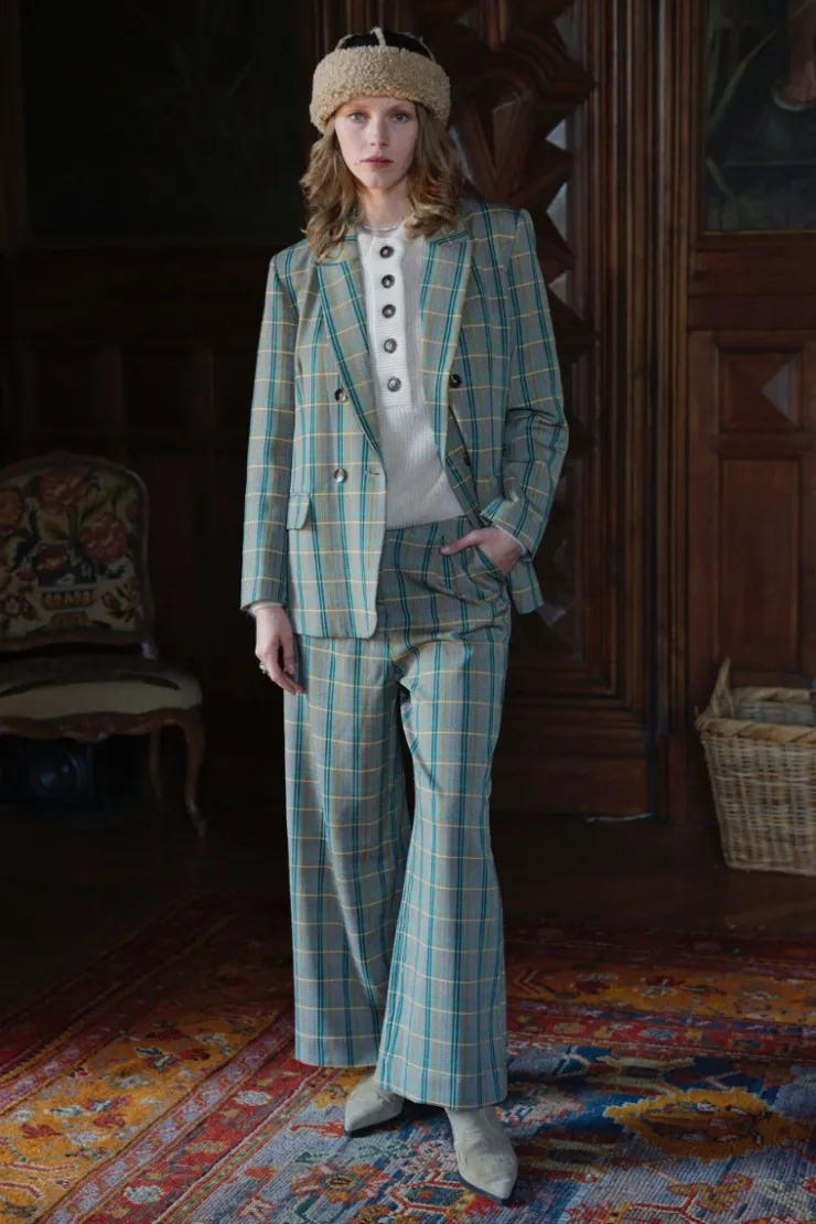 Orfeo Paris Pantalon Sally Carreaux> Pantalons & Jeans