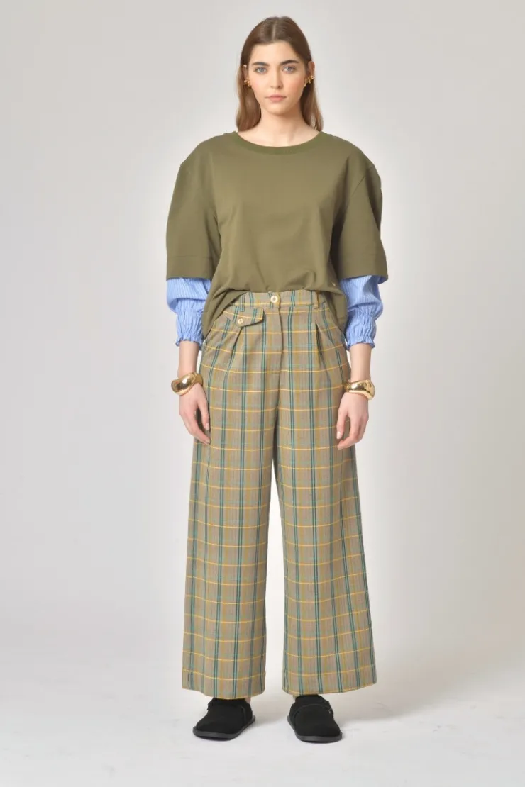 Orfeo Paris Pantalon Sally Carreaux> Pantalons & Jeans